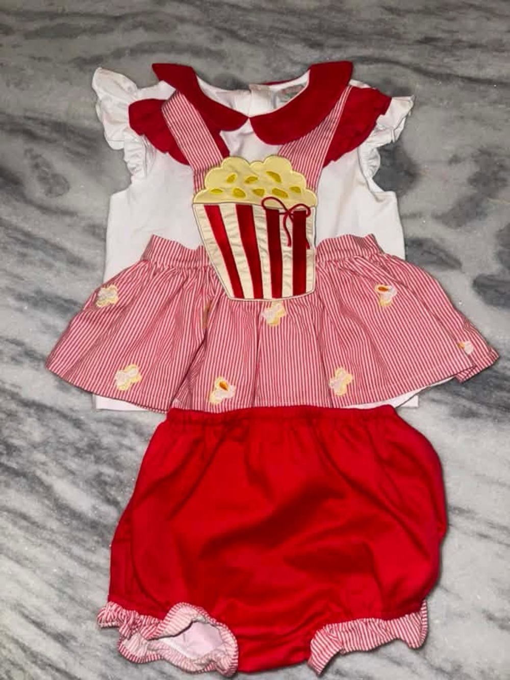 Posh Piglet Popcorn-Themed Girls Matching Set